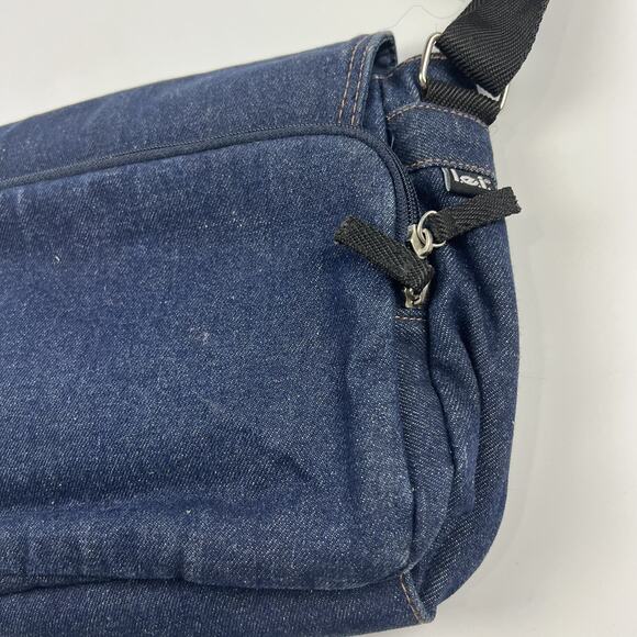LEI Jeans Denim Crossbody Bag Blue American Flag Smiley Love Patches Y2K - Picture 5 of 14